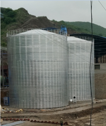 乐至粮食钢板仓的安装全过程不用热焊接